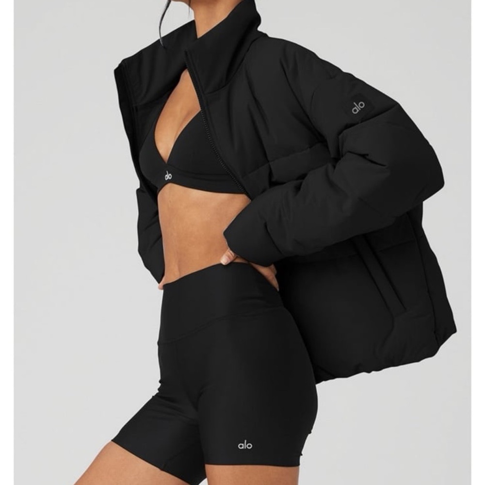ALO Yoga Black Women's Puffer Jacket oversized - Picture 2 of 16